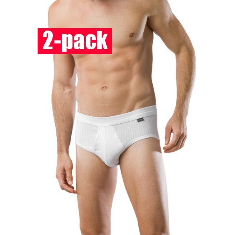 Schiesser sport-slip Authentic - 2-pack - Wit 