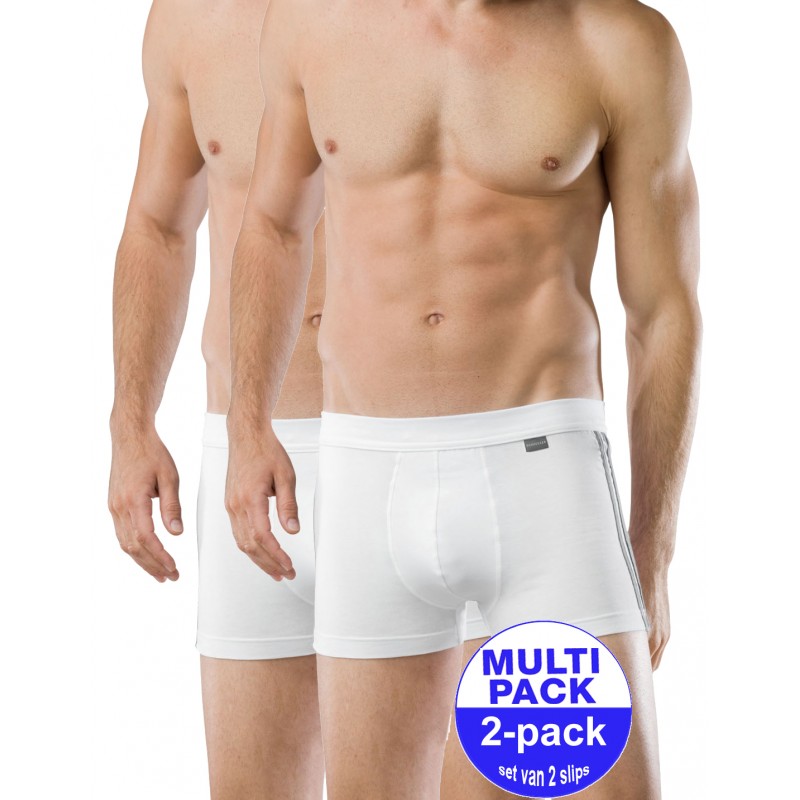 Schiesser Short Cotton Essentials 2-pack - Wit 