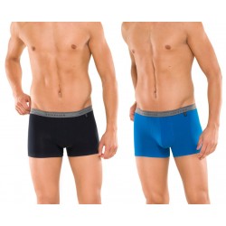 Schiesser heup short 95/5 - 2-pack (set van 2 shorts) - Zwart/Blauw-140299