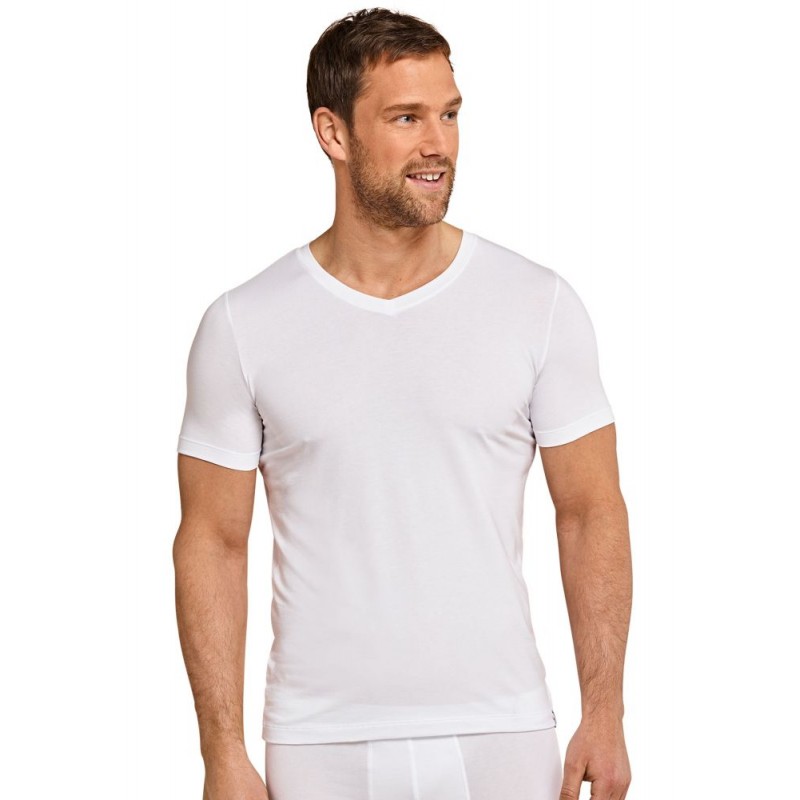 Schiesser T-Shirt met korte mouwen long life soft Wit