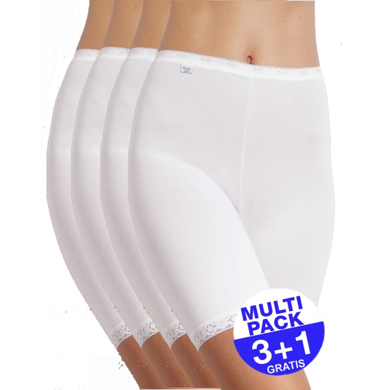 Sloggi Basic Long - set van 4 longs - wit - 3+1 GRATIS - uw voordeel : 18,90 €