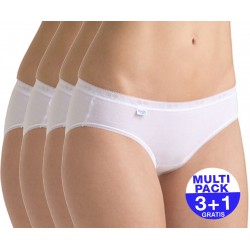 Sloggi Basic+ Dames Mini Wit 3+1 GRATIS - uw voordeel : 14.99 €