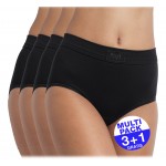 Sloggi Double Comfort Maxi zwart - 3+1 GRATIS - uw voordeel : 14.99€