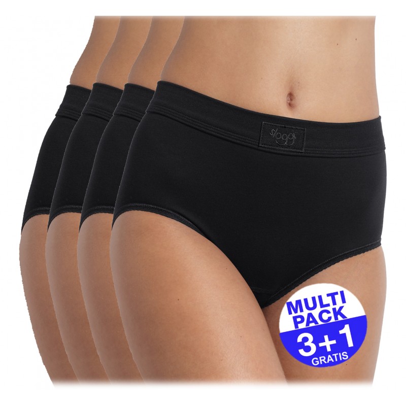 Sloggi Double Comfort Maxi zwart - 3+1 GRATIS - uw voordeel : 14.99€