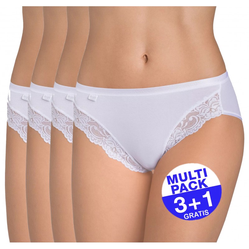 Sloggi Romance Tai wit 3+1 GRATIS - uw voordeel : 16,95 €
