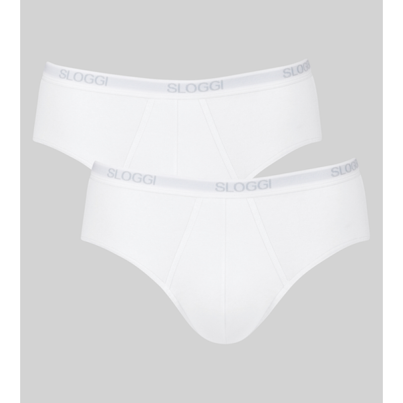 Sloggi men Basic Midi Heren - 2-pack Wit