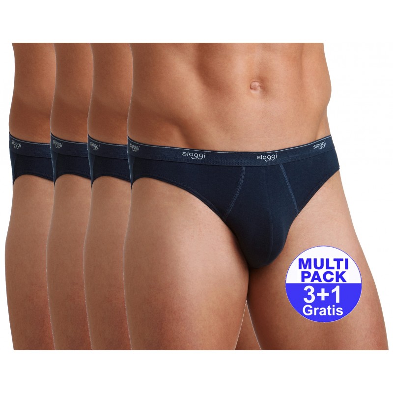 Sloggi Basic Mini Slip Heren - Donkerblauw - 3+1 GRATIS