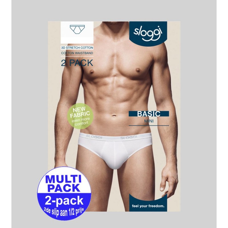 Sloggi men Basic Mini - 2-pack Wit