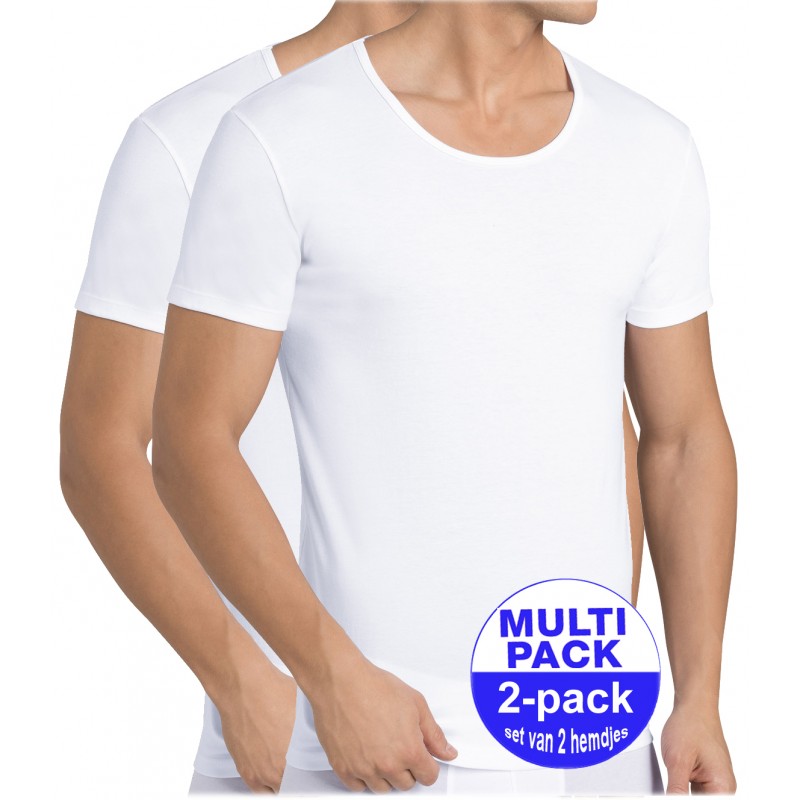 Sloggiheren T-shirt 24/7 - 2-pack -  wit