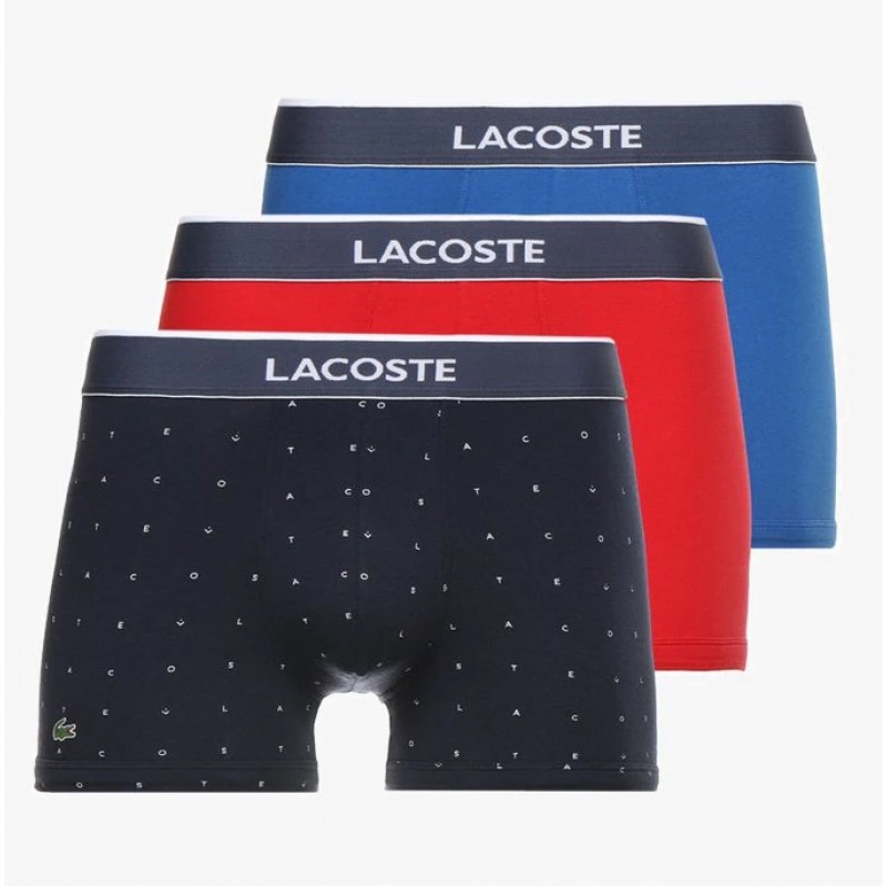 LACOSTE - Set van 3 shorts - marine/rood/blauw