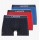 LACOSTE - Set van 3 shorts - marine/rood/blauw