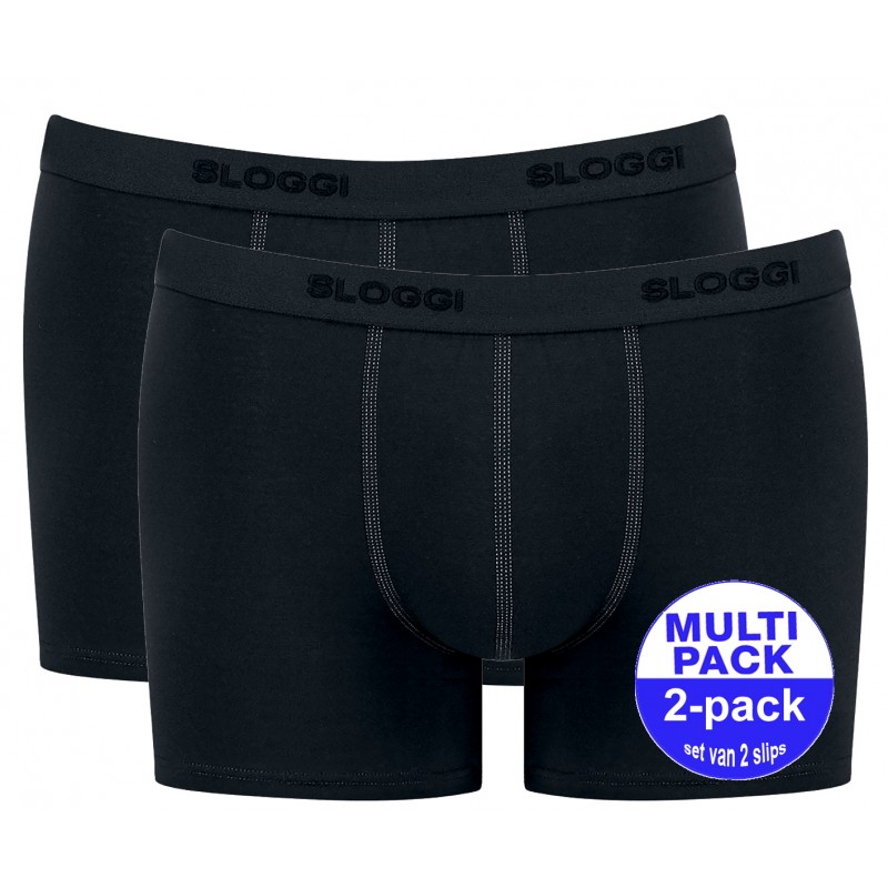 Sloggi men 24/7 Short - 2-pack (set van 2 shorts) - zwart
