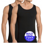 Sloggi men 24/7 Onderhemd zonder mouwen - 2-pack - set van 2 onderhemden - zwart