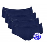 Sloggi dames Basic+ Midi slip donkerblauw (3+1 gratis) uw voordeel 14.99 €