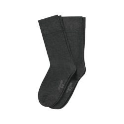 Schiesser heren sokken - Cotton Fit- 2 pack 158425 - donkergrijs