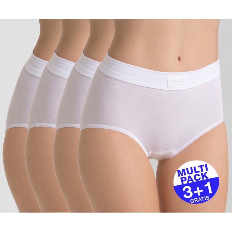 Sloggi Double Comfort Maxi  wit - 3+1 GRATIS - uw voordeel : 14.95 €