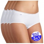 Sloggi Basic+ Dames Midi Wit  3+1 GRATIS - uw voordeel : 14.95 €