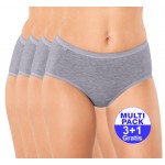 Sloggi Basic+ Dames Midi Grey Combination  3+1 GRATIS - uw voordeel : 14.95 €