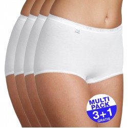 Sloggi Basic+ Maxi dames slip wit- 3+1 GRATIS - uw voordeel : 14.95 €