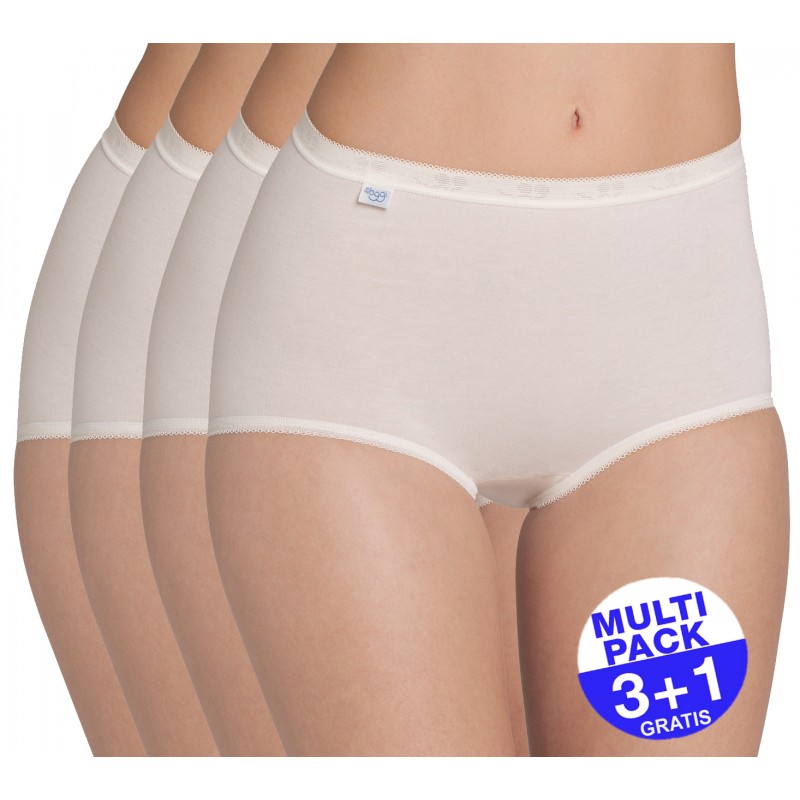 Sloggi Basic+ Dames Maxi Ivoor 3+1 GRATIS - uw voordeel : 14.95 €