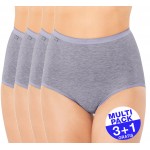 Sloggi Basic+ Maxi dames slip grijs - 3+1 GRATIS - uw voordeel : 14,95 €