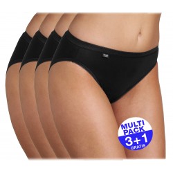 Sloggi Basic+ Tai zwart - 3+1 GRATIS - uw voordeel : 14.95 €