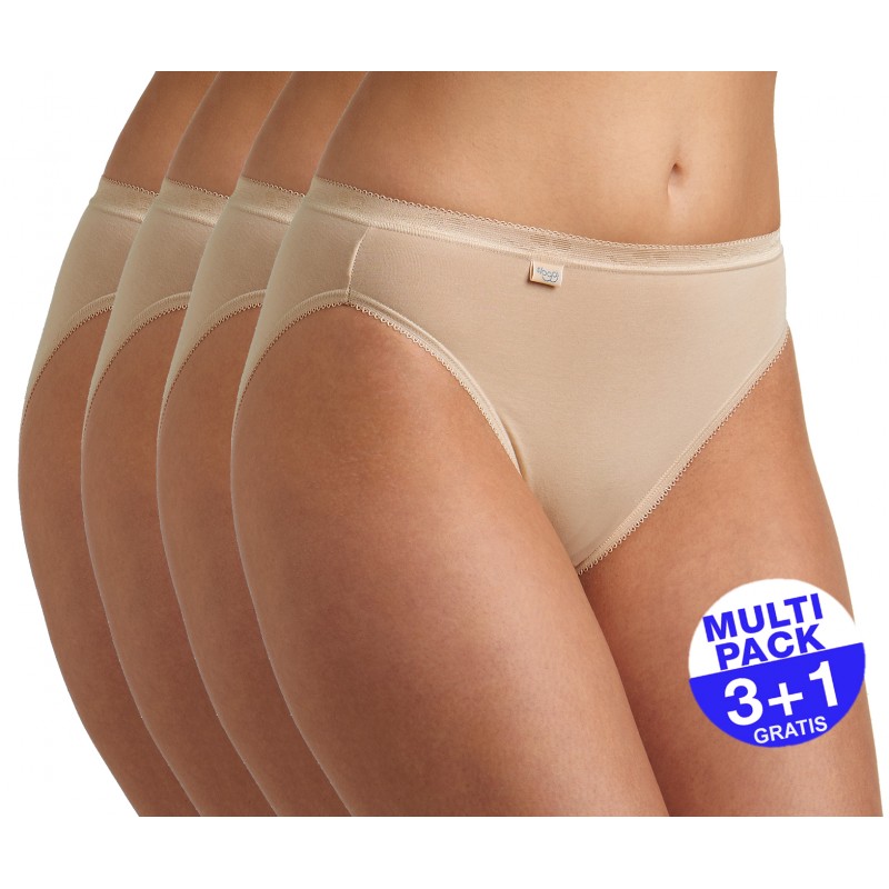 Sloggi Basic+ Tai huidskleur - 3+1 GRATIS - uw voordeel : 14.99 €