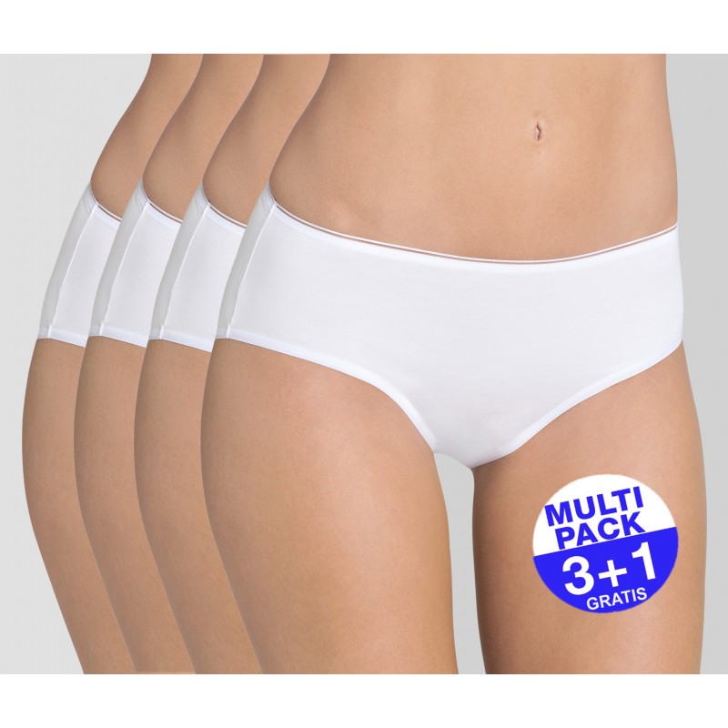 Sloggi Feel Sensational Midi dames wit - 3+1 GRATIS - uw voordeel : 17,99 €