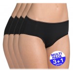 Sloggi Feel Sensational Midi dames zwart - 3+1 GRATIS - uw voordeel : 17,99 €