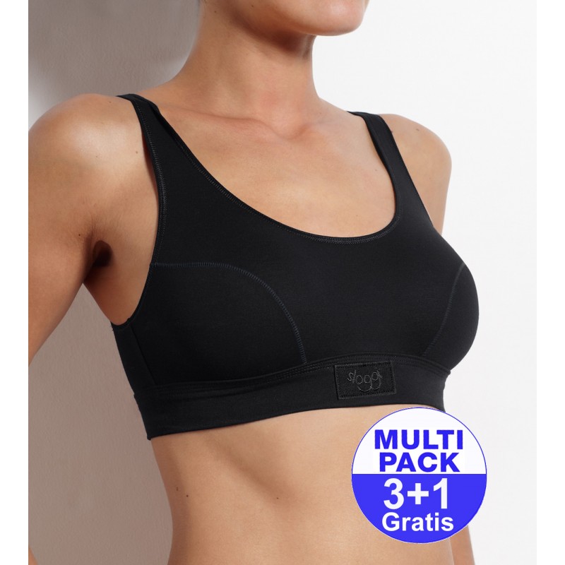Sloggi Double Comfort Top zwart 3+1 GRATIS - uw voordeel : 21,99 €