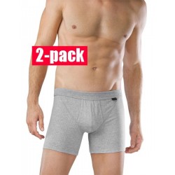 Schiesser short Authentic met opening - 2-pack - grijs 