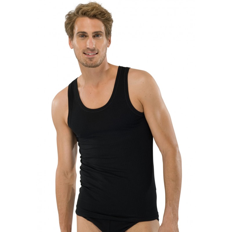 Schiesser onderhemd Authentic - 2-pack  zwart