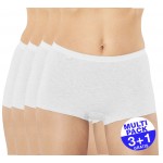 Sloggi Basic+ Short dames wit - 3+1 GRATIS - uw voordeel : 14.99 €