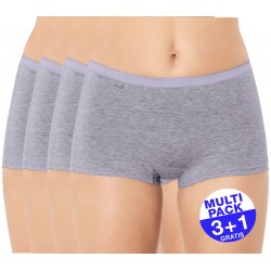 Sloggi Basic+ Short grijs - 3+1 GRATIS - uw voordeel : 14.99 €