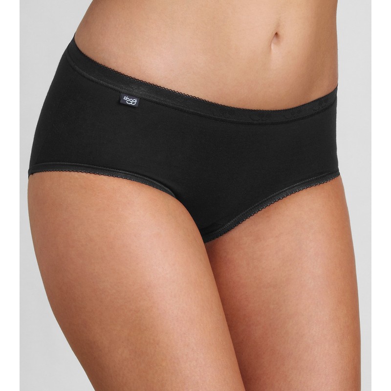 Sloggi Basic+ Dames Midi Zwart Sloggi Basic+ Dames Midi Zwart