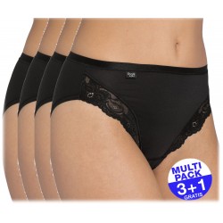 Sloggi Romance Tai  zwart - 3+1 GRATIS - uw voordeel : 16,95 €