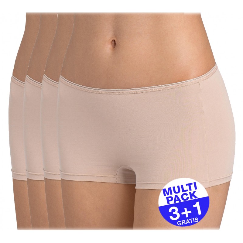 Sloggi Feel Sensational Short dames huidskleur - 3+1 GRATIS - uw voordeel : 18.99 €