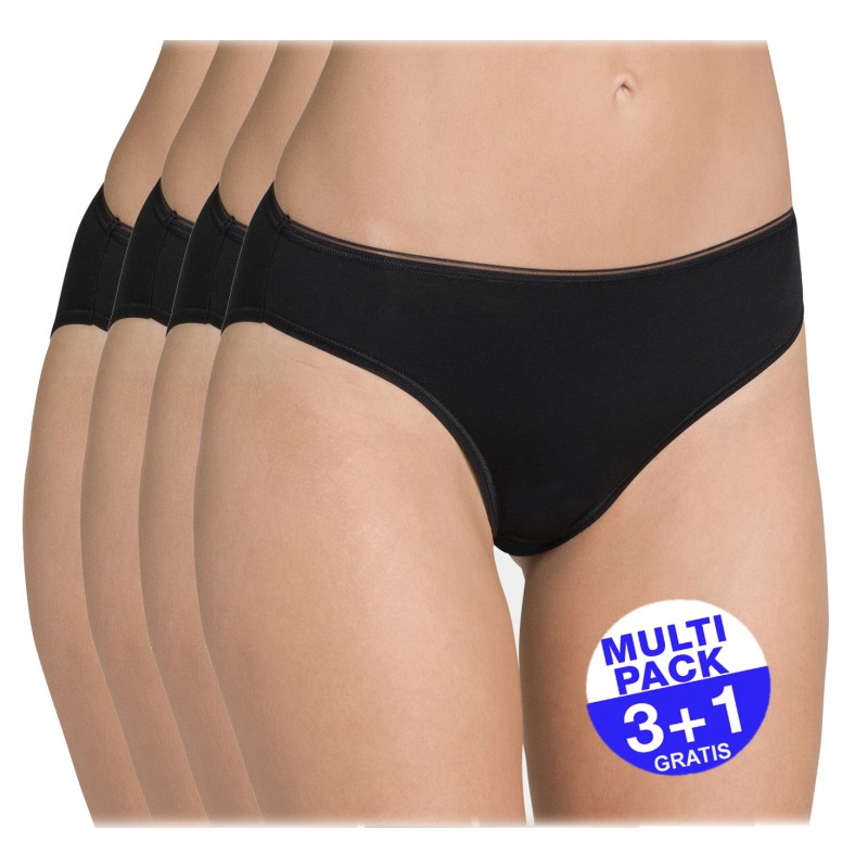 Sloggi Feel Sensational Tai Slip Dames - Zwart - 3+1 GRATIS