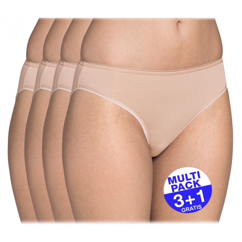 Sloggi Feel Sensational Tai Slip Dames - Beige - 3+1 GRATIS Sloggi Feel Sensational Tai Slip Dames - Beige - 3+1 GRATIS