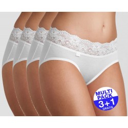 Sloggi Romance Midi wit - 3+1 GRATIS - uw voordeel : 16,99 €