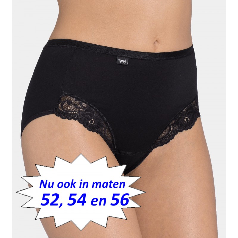 Sloggi Romance Maxi Slip Dames - Zwart