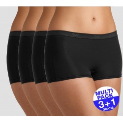Sloggi Sensual Fresh short dames zwart - 3+1 GRATIS - uw voordeel : 16,99 €