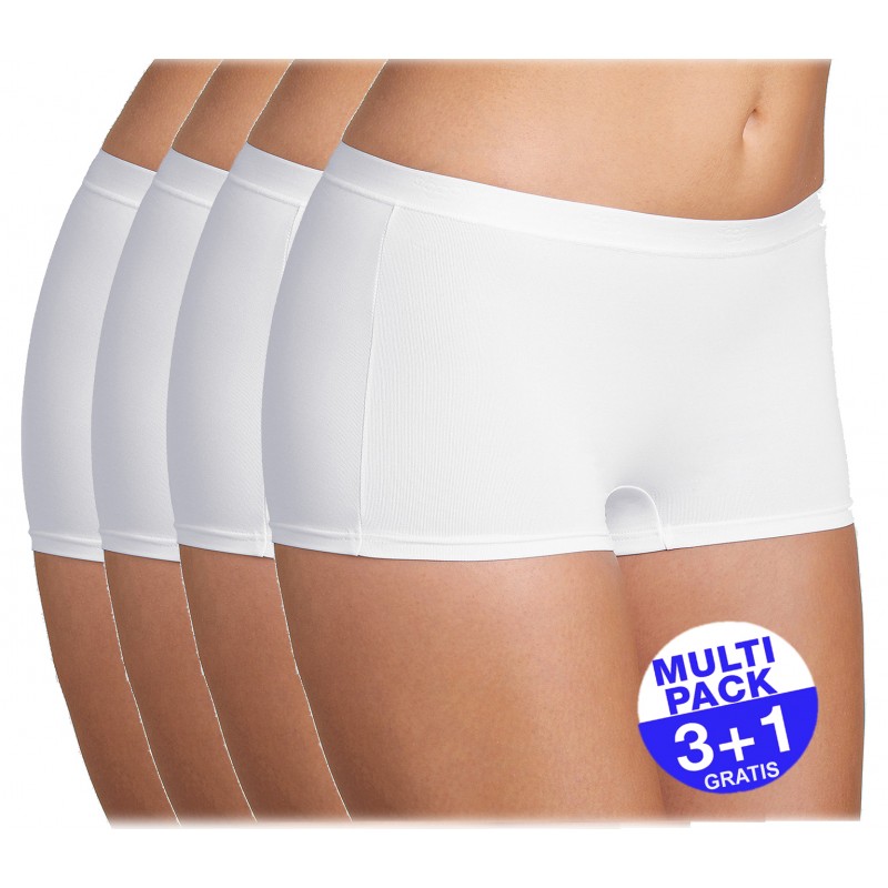Sloggi Sensual Fresh Short Dames - Wit - 3+1 GRATIS