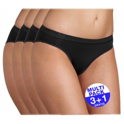 Sloggi Sensual Fresh tai - set van 4 slips - zwart- 3+1 GRATIS - uw voordeel : 15,99 €