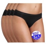 Sloggi Sensual Fresh tai - set van 4 slips - zwart- 3+1 GRATIS - uw voordeel : 15,99 €