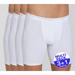 Sloggi men Basic Long - wit - 3+1 GRATIS - uw voordeel : 19,95 €