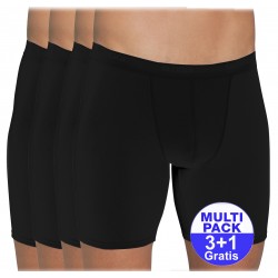 Sloggi men Basic Long - zwart - 3+1 GRATIS - uw voordeel : 19,95 €