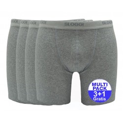Sloggi men Basic Long  - grijs - 3+1 GRATIS - uw voordeel : 19,95 €