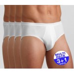 Sloggi slip Basic midi heren - wit - 3+1 GRATIS - uw voordeel : 16,99 €