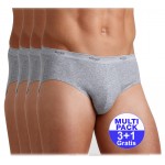 Sloggi slip Basic midi heren - lichtgrijs - 3+1 GRATIS - uw voordeel : 16,99 €